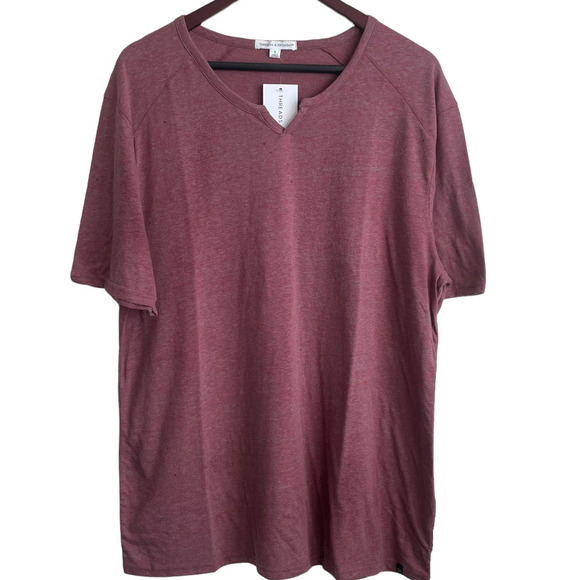 Threads 4 Thoughts Women Top L Rose Tee Organic Cotton Soft Relaxed Lounge NEW - Picture 1 of 10